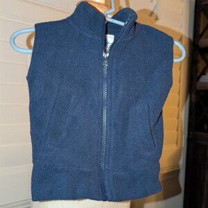 🐲3 FOR $9🦄 Creative Knitwear Navy Fleece Zipper Zip Up Plush Vest Top Boys 12M